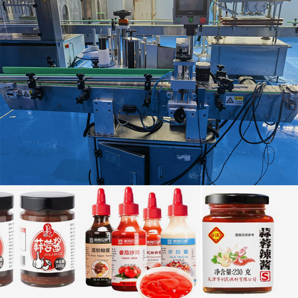 星火全自動圓瓶貼標(biāo)機(jī)設(shè)備實(shí)拍圖